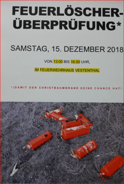 Feuerlöscherüberprüfung 2018